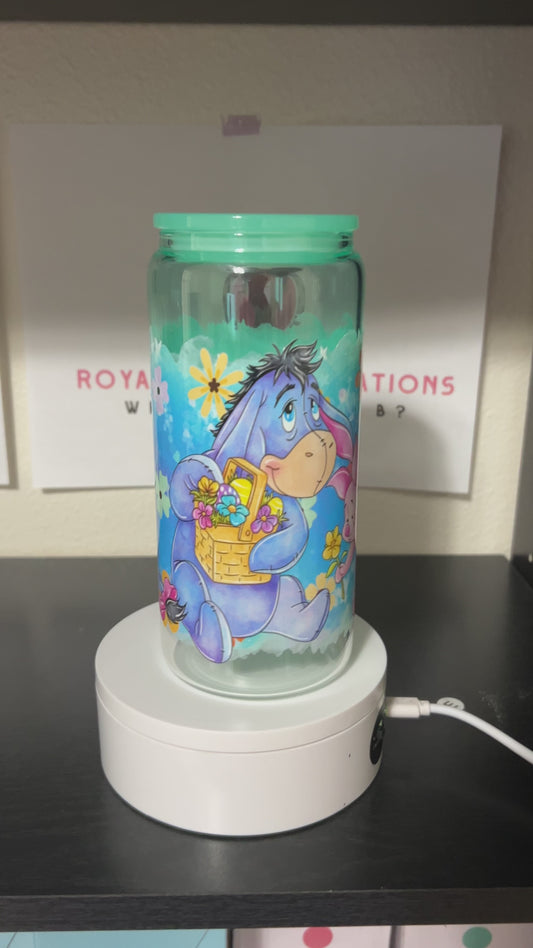 Ombre Glass Green Winnie the Pooh Cup