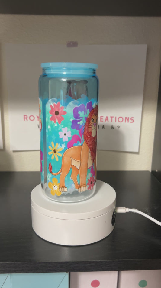 Ombré blue lion king cup
