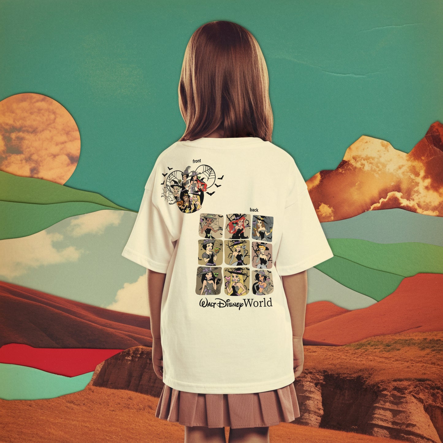 Halloween Disney Princess Front and Back