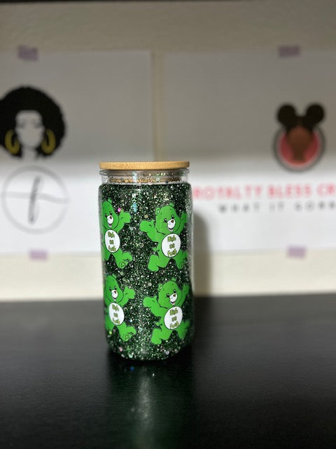 Pre-made 16oz Acrylic Snow Globe Cup