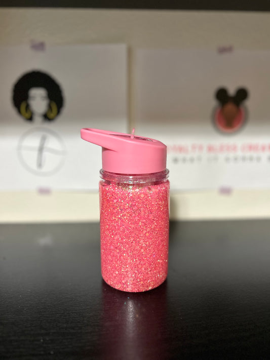 Pink 10oz Kids snowglobe tumbler